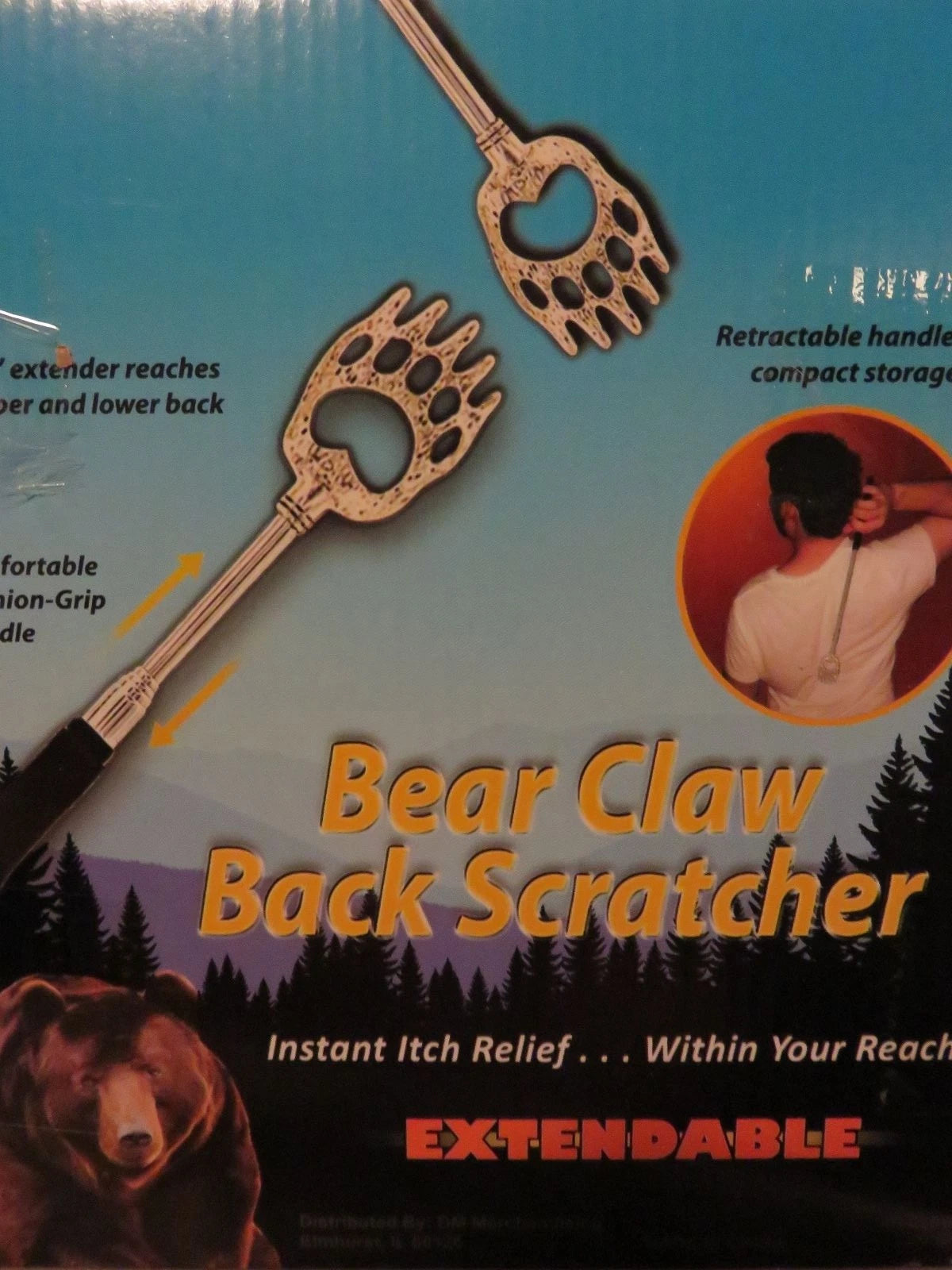 ✅✅1-BLUE BEARCLAW TELESCOPIC ULTIMATE BACK SCRATCHER=EXTENDABLE TO 23" US SELL