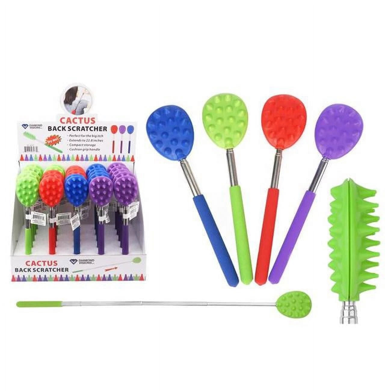 Diamond Visions 22.8 in. Cactus Back Scratcher Multi Color - Pack of 25