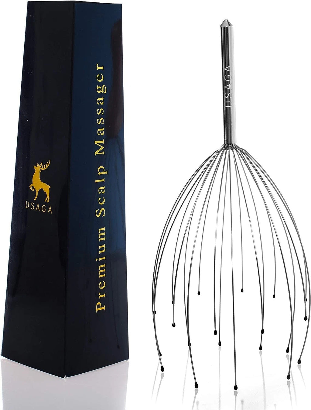 USAGA Head Massager Scalp Massager 20 Fingers Head Scratcher for Scalp Body R...