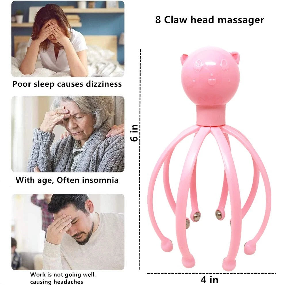 2Pc Head Massager/Scratcher, Massaging Scalp Help Relax, Calm Stress, Steel Ball