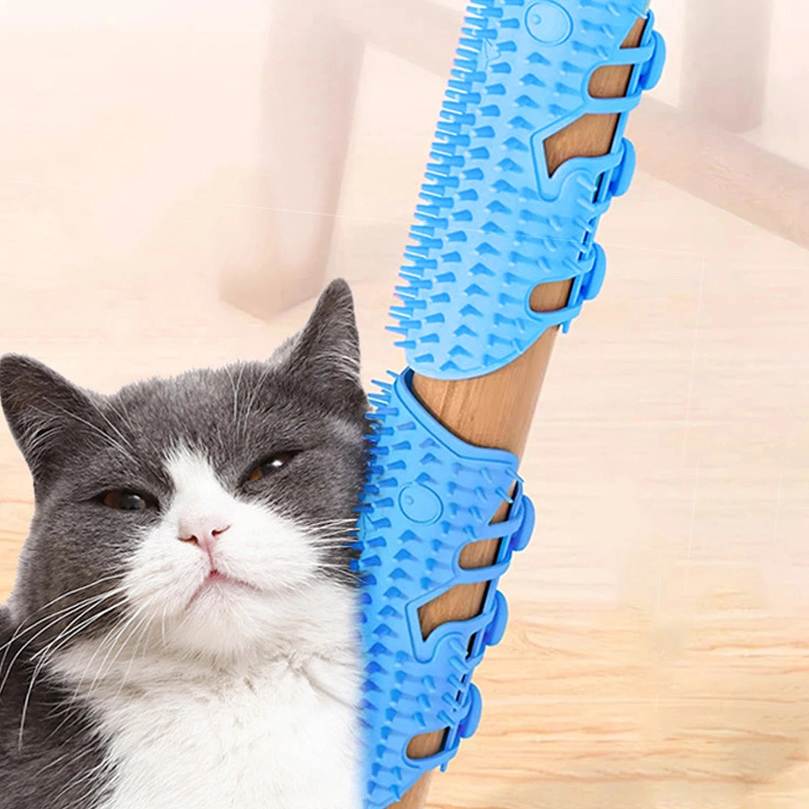 1x Cat Pet Self Groomer Brush Wall Corner Grooming Massage Comb Toy Adjustable