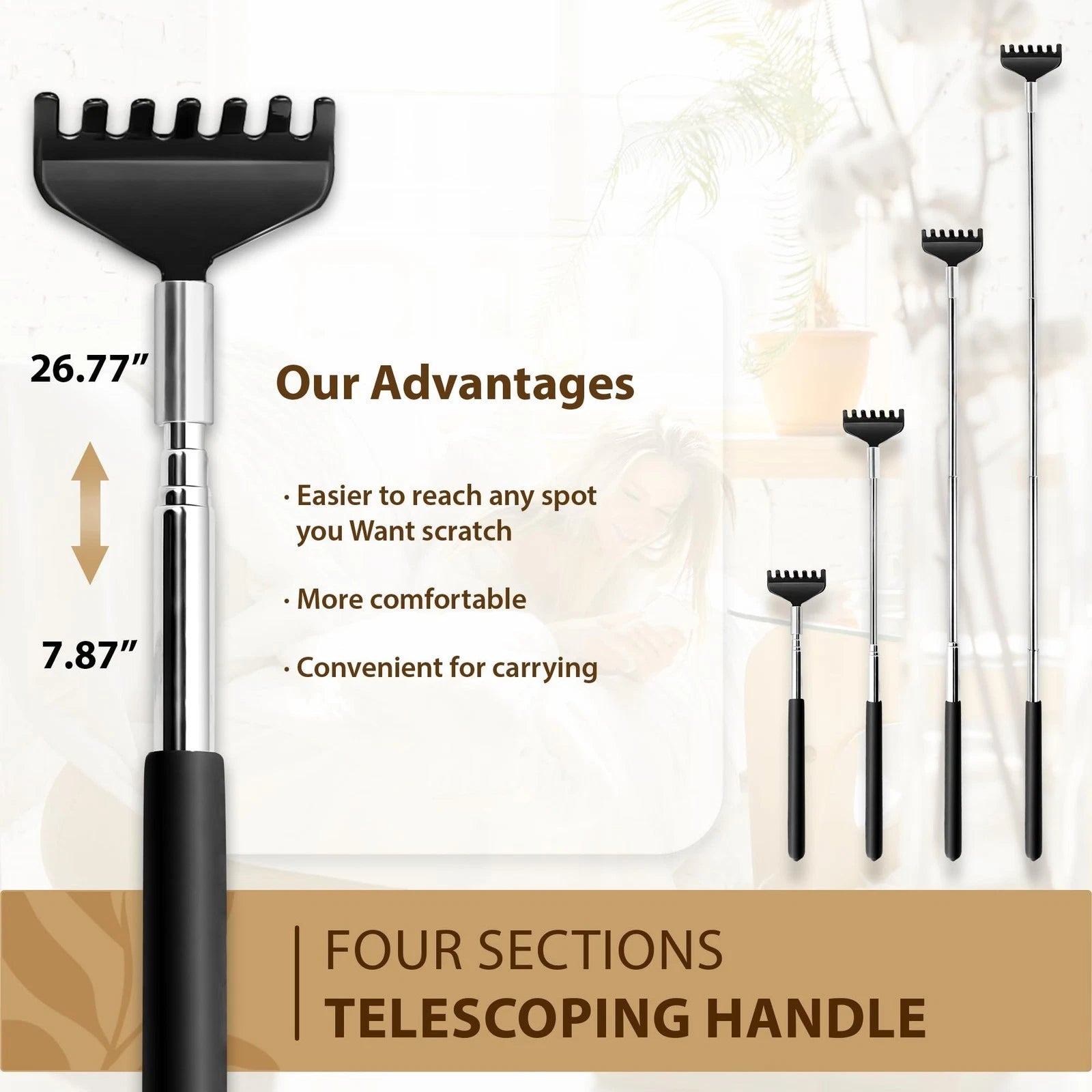 Head Massager 28 Fingers Scalp Massager Head Scratcher, Back Massage Back Scr...