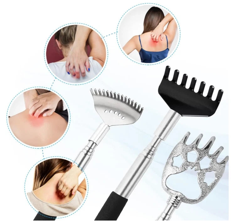 3 Pack Different Back Scratcher Metal Portable Telescoping Back scratchers