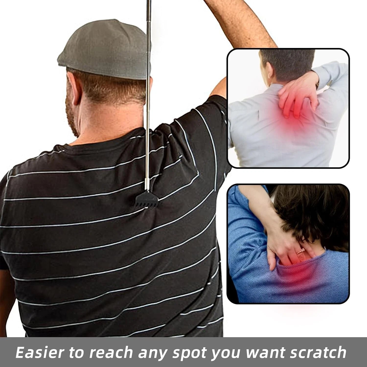 Back Scratcher 3 Pack Different Design Stainless Telescopic Back Scratchers with