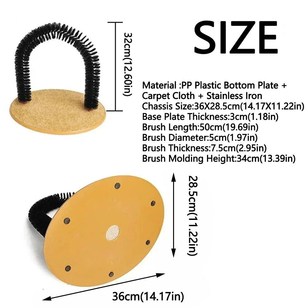 Pet Cat Arch Self Groomer Massager Groom Toys Dog Brushes Puppy Scratcher Toys
