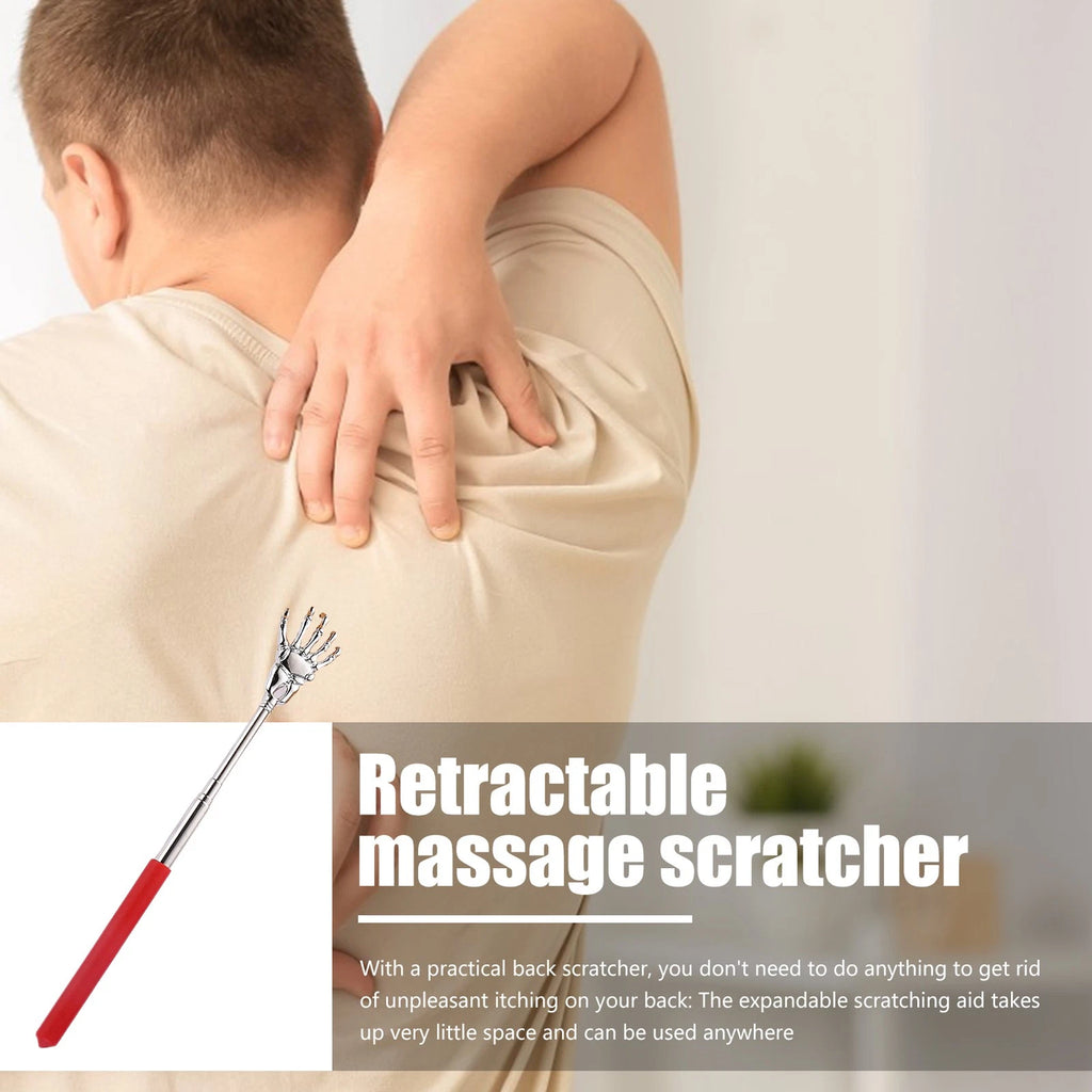 Telescoping Back Scratcher Massager Extendable Steel Hand Massager random color
