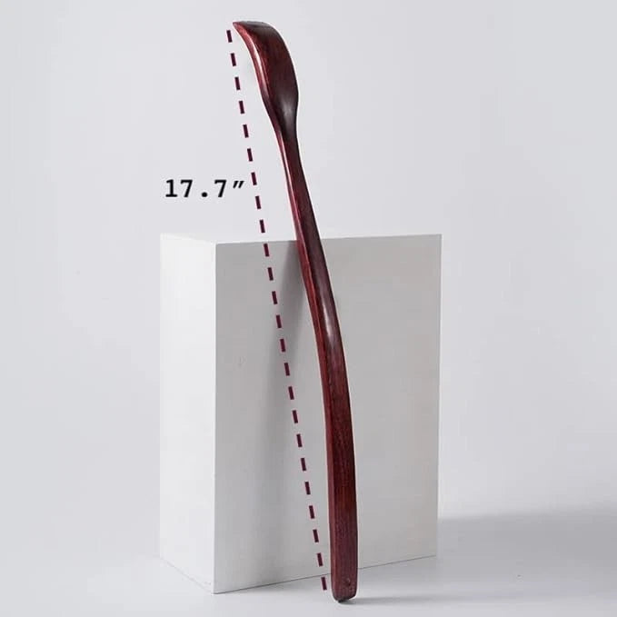 ITCHY-BAN Oversized Wooden Back Scratcher: 18'' Extended Curved Handle for Bette