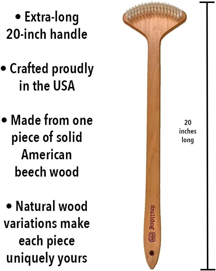 Sensational Back Scratcher - 20" Natural Wood Skin Stimulator for Itch Relief