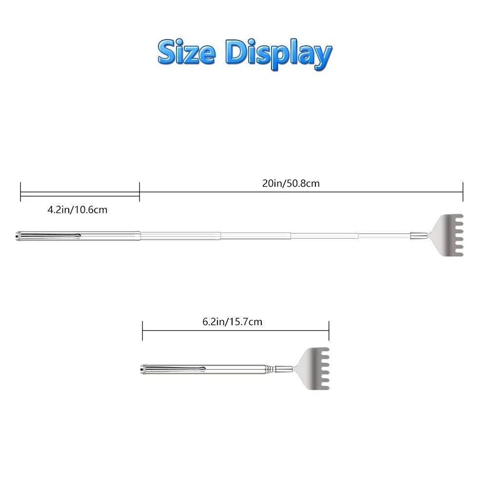 Extendable Back Scratcher for Men 3 Pk Portable Telescopic Metal Back Scratchers