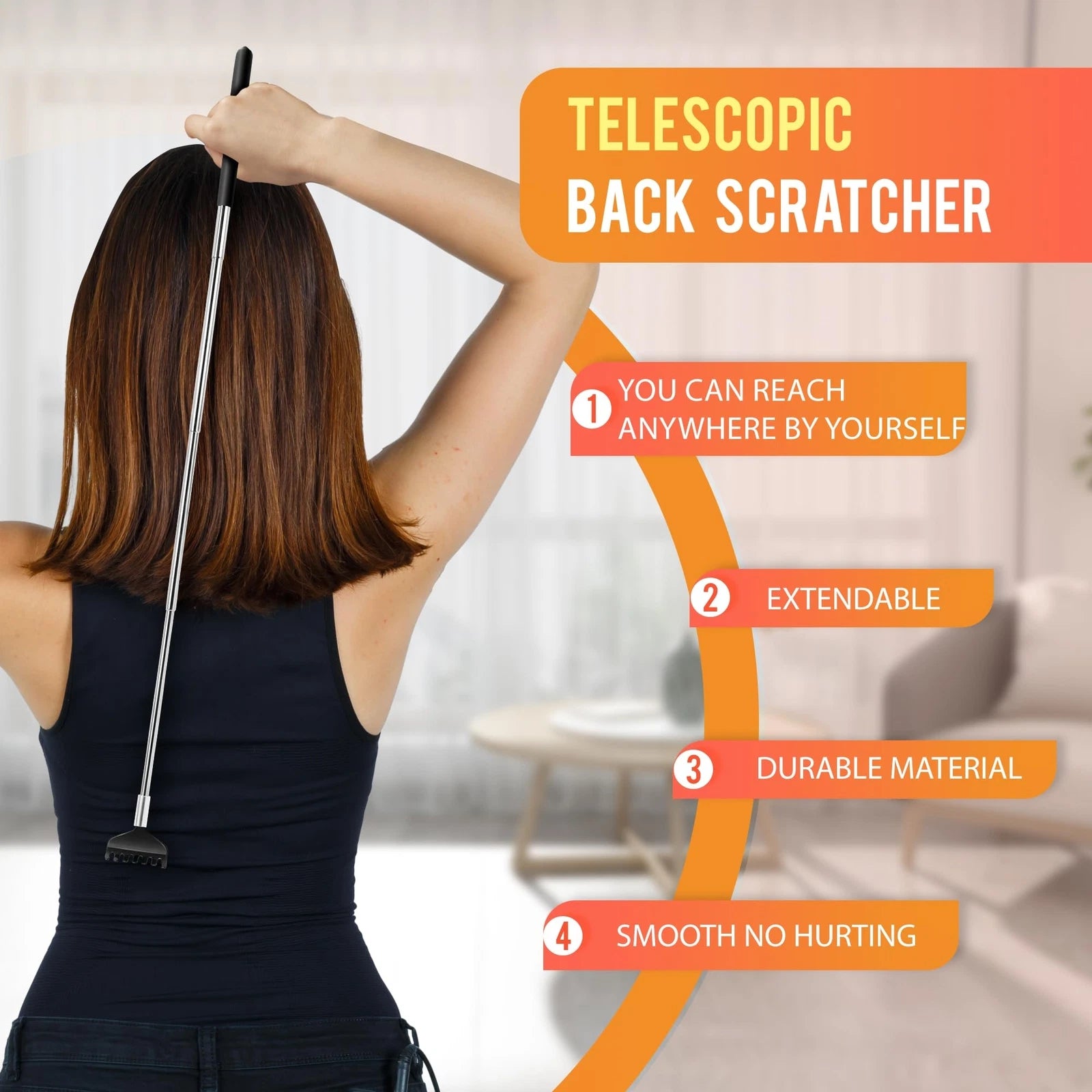 20 Fingers Head and Back Massager Extendable Scalp Scratcher for Relaxation