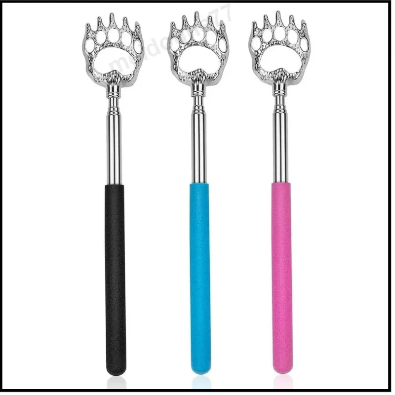 3PCS Bear Claw Telescopic Back Scratcher Metal Back Extendable Massager Gift