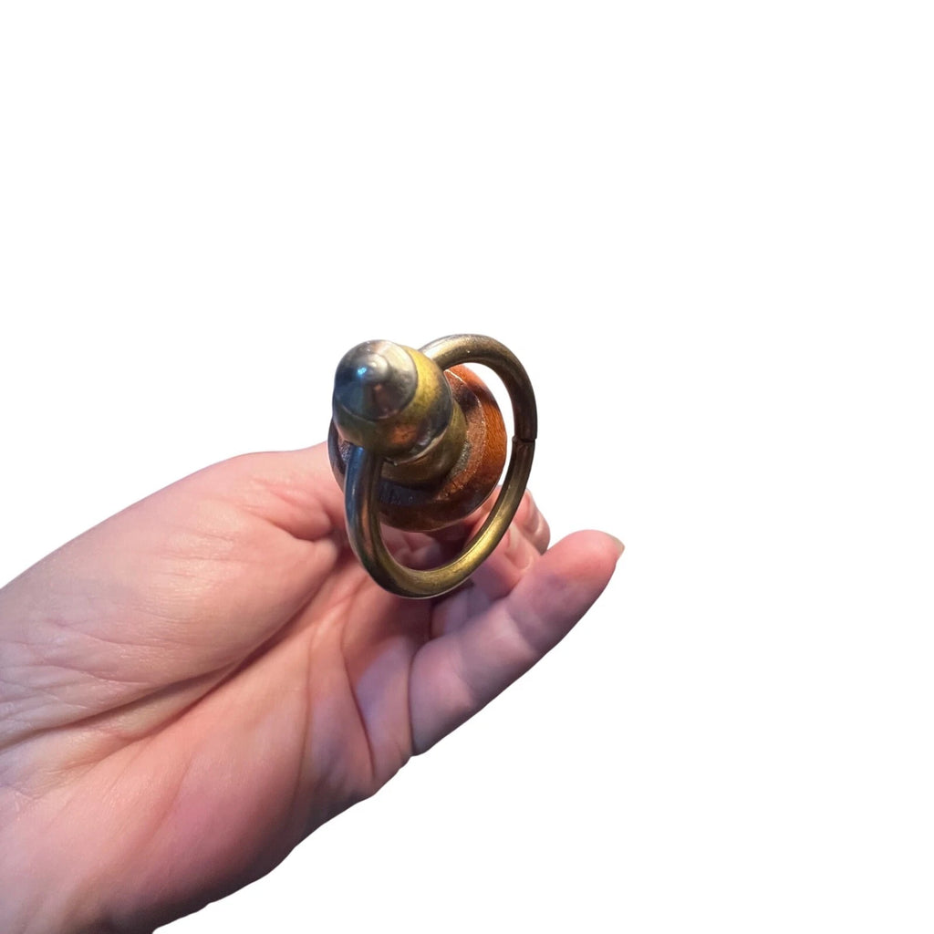 Vtg lucite & Bamboo Hand-Shaped Back Scratcher With Fleur-De-Lis Accent