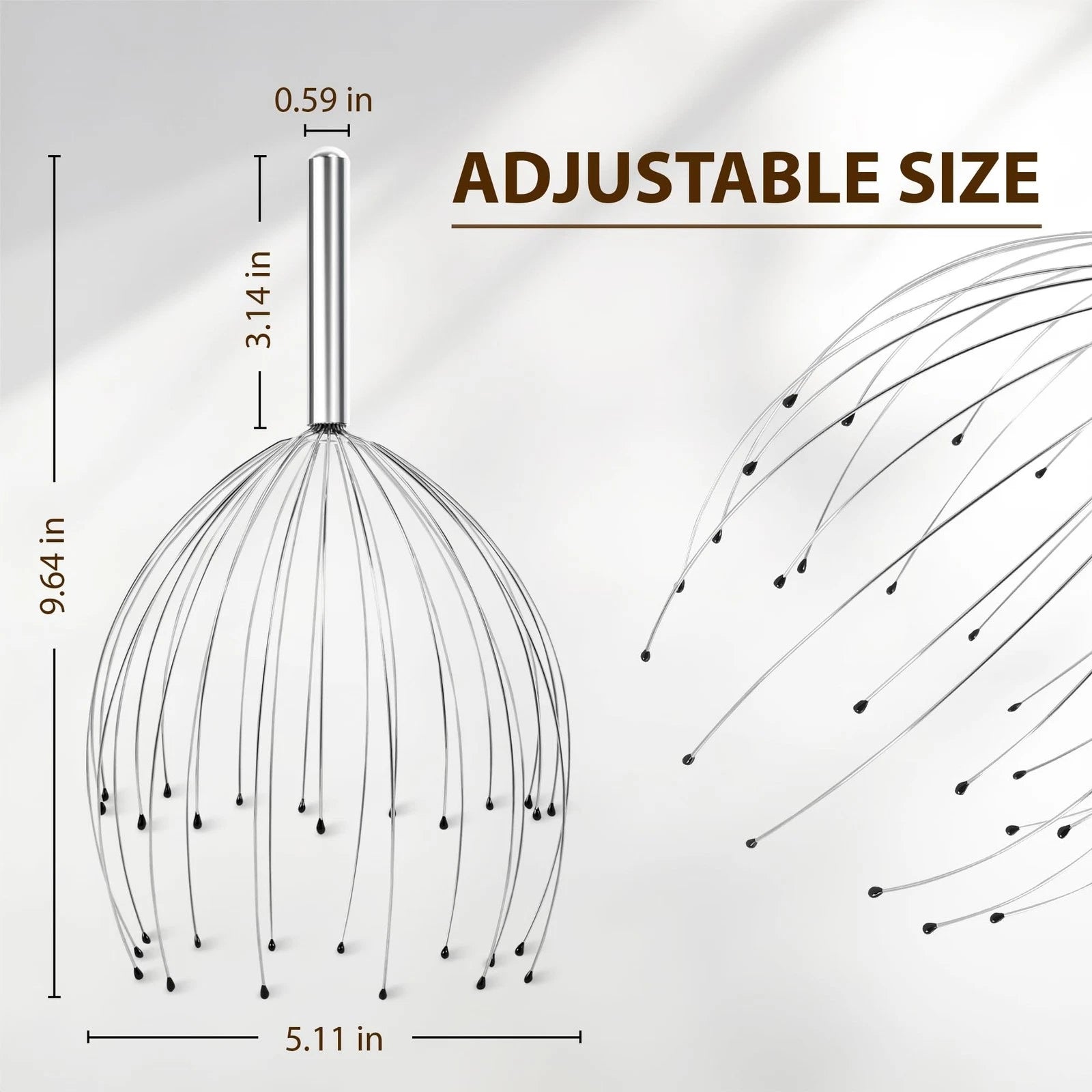 Head Massager 28 Fingers Scalp Massager Head Scratcher, Back Massage Back Scr...