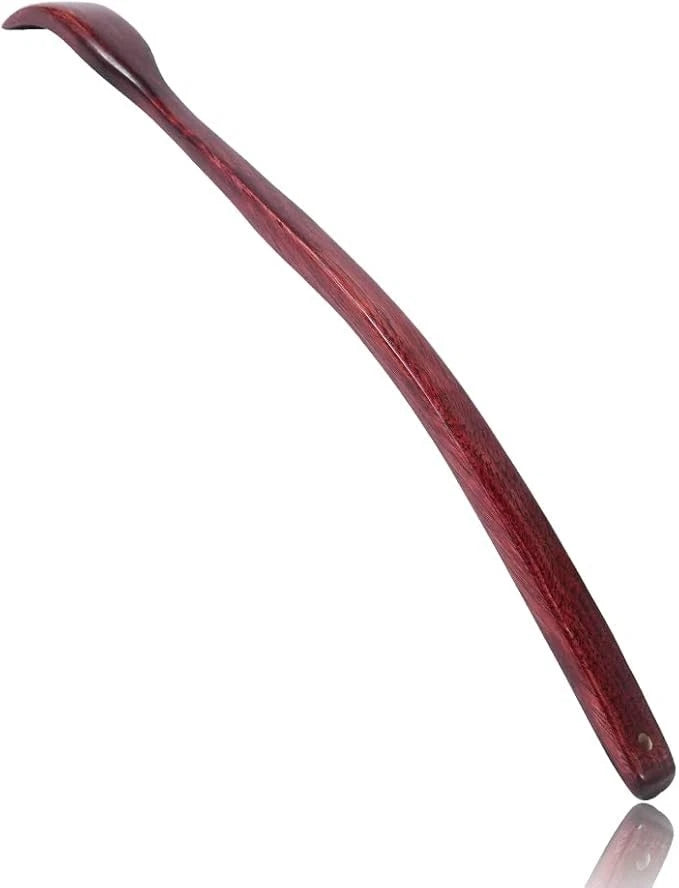 ITCHY-BAN Oversized Wooden Back Scratcher: 18'' Extended Curved Handle for Bette