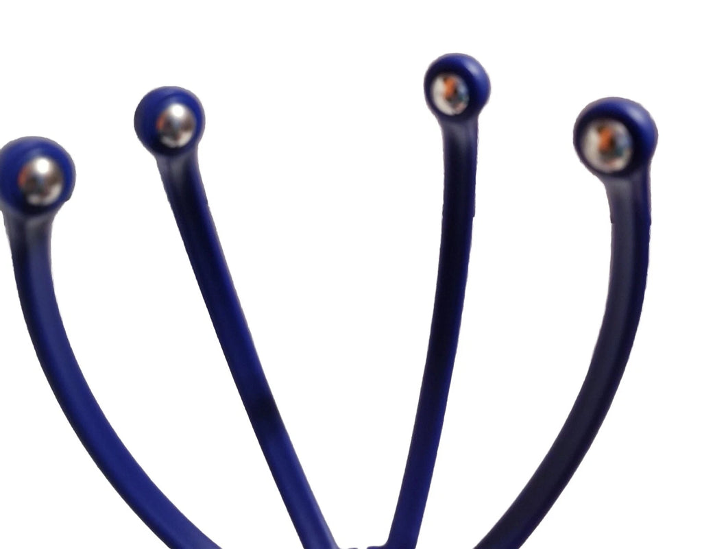 Head Massager Scalp Scratcher  With Rollers Blue - METAL BALL NEW!
