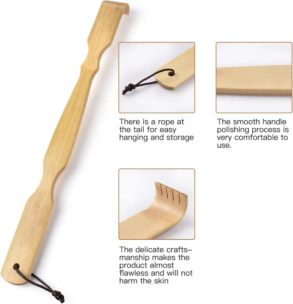 Omszte Bamboo Back Scratcher,100% Natural Bamboo Back Scratchers for Itching ...