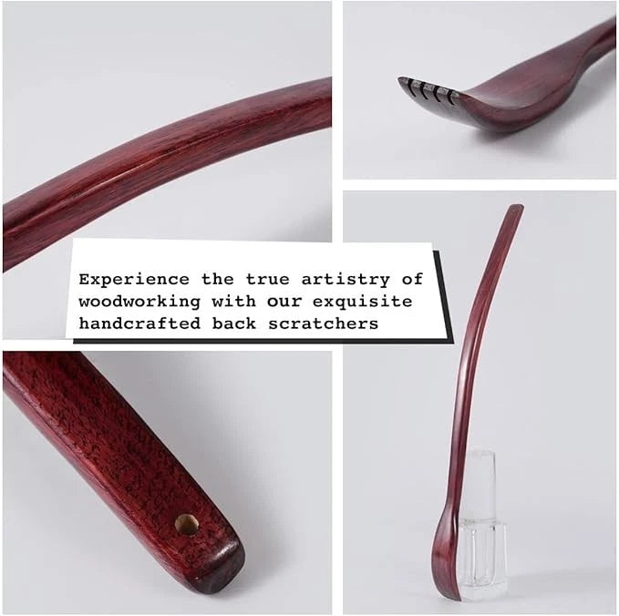 ITCHY-BAN Oversized Wooden Back Scratcher: 18'' Extended Curved Handle for Bette