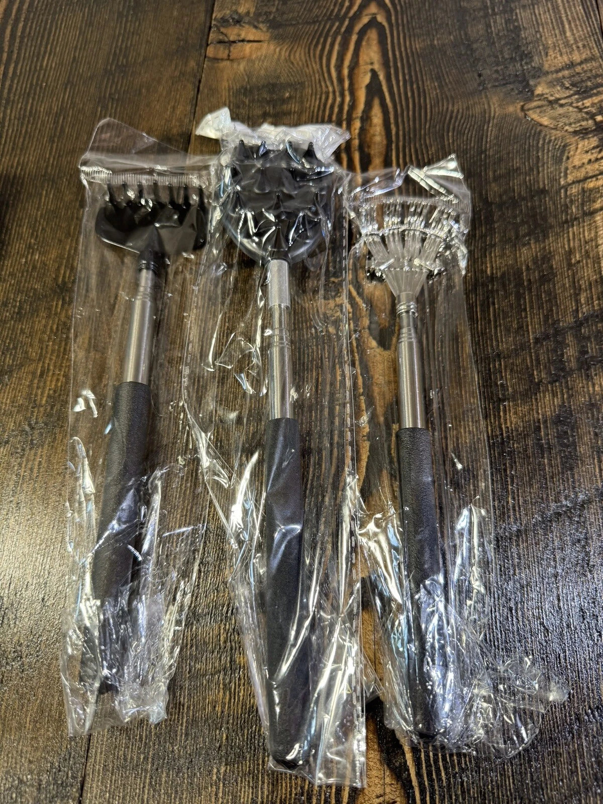 3 Piece Back Scratcher Set Extendable Metal Telescoping Gift Scratch Tool