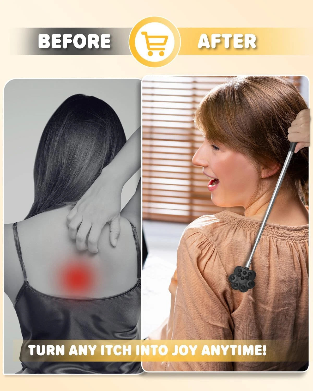 Back Scratcher Metal Portable Telescoping Extendable - Gift Items Best Massager