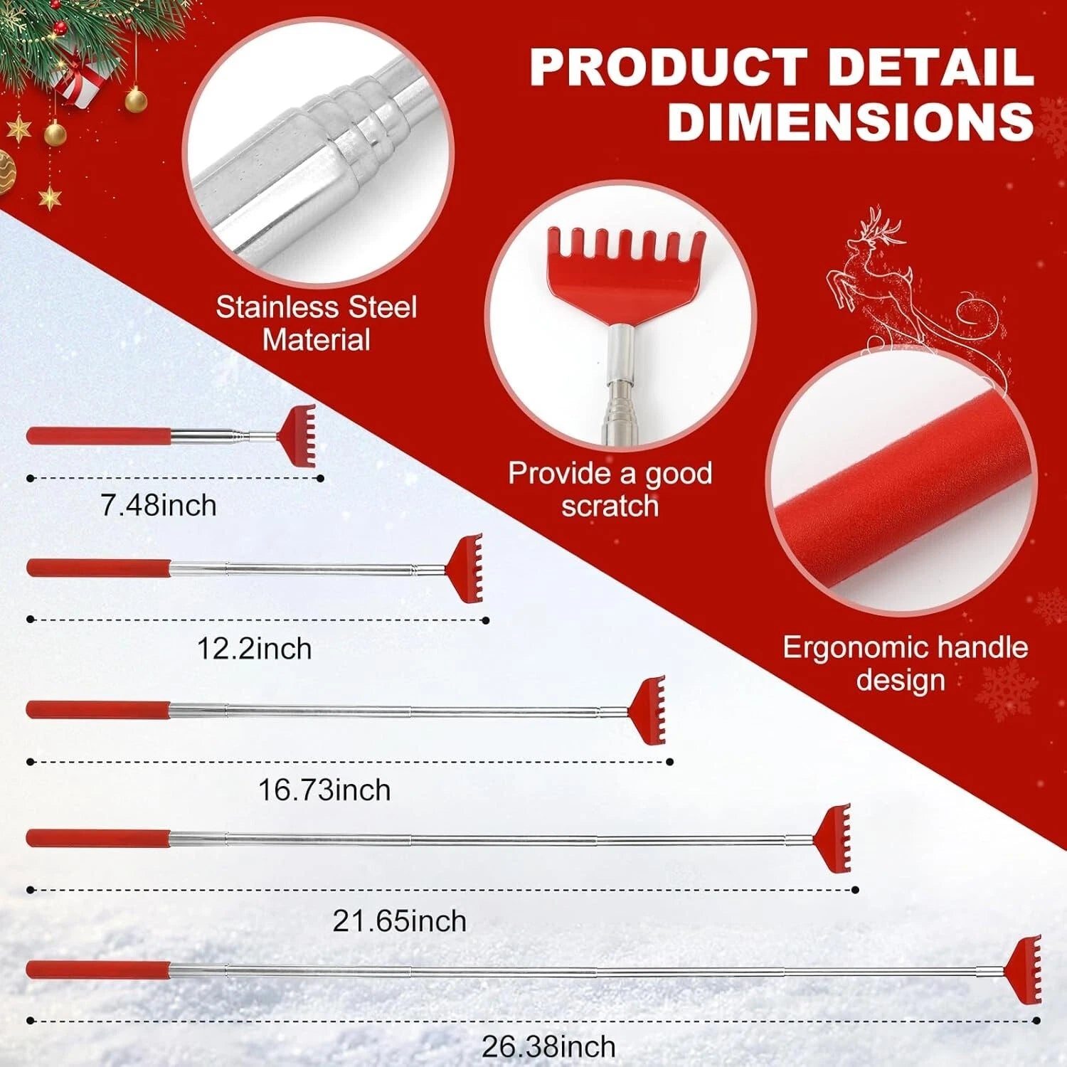 20 Fingers Scalp Massager, Head Scratcher Back Massage for Body Stress Relax, St