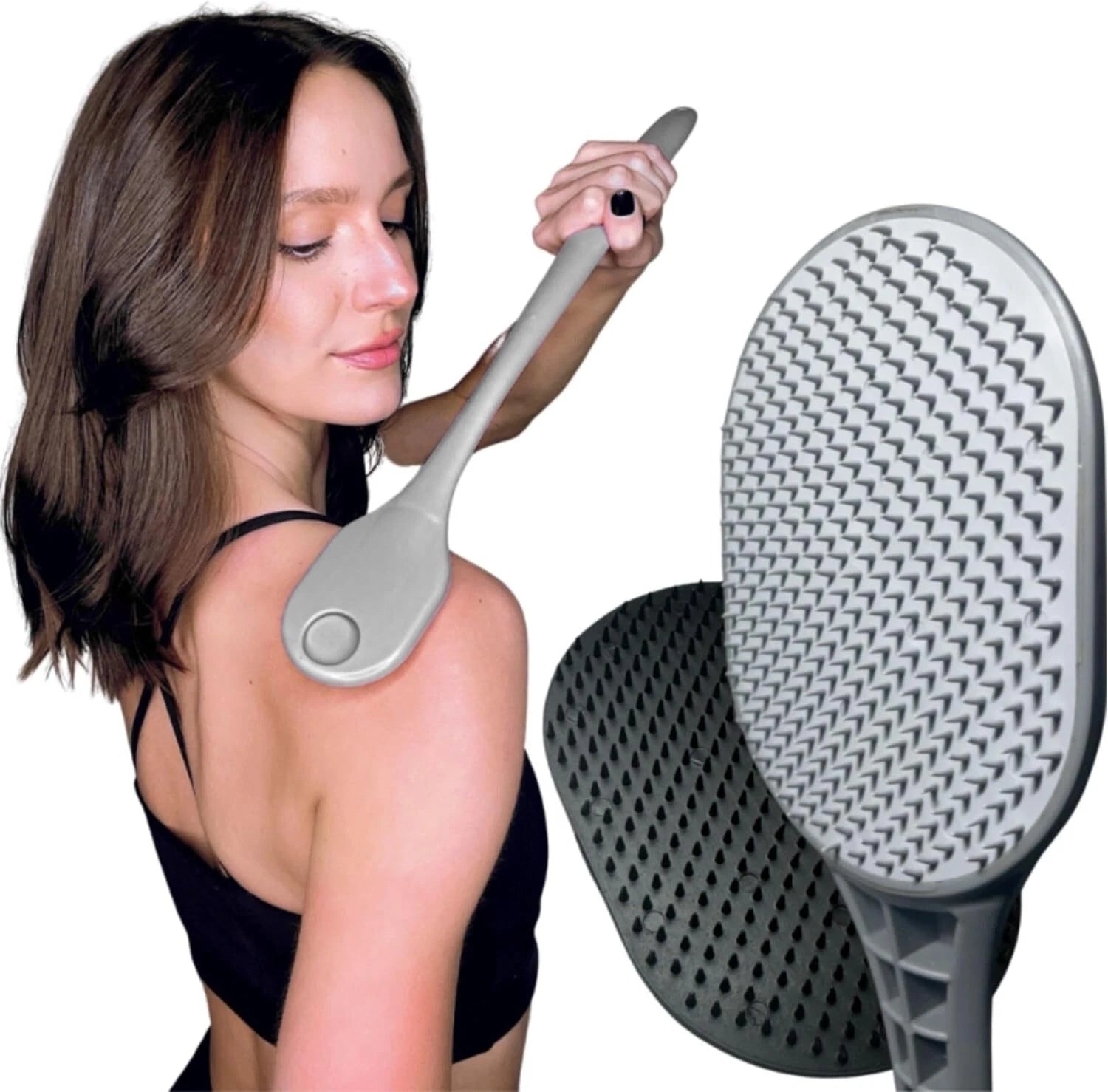 Ergonomic Back Scratcher and Scalp Massager—Gentle Exfoliator for All Skin Types