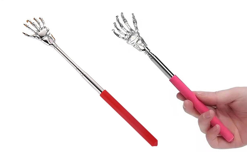 Telescoping Back Scratcher Massager Extendable Steel Hand Massager random color