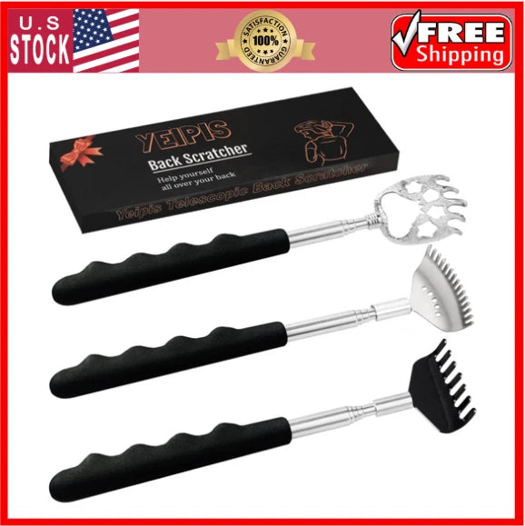 3 Pack Different Back Scratcher Metal Portable Telescoping Back scratchers