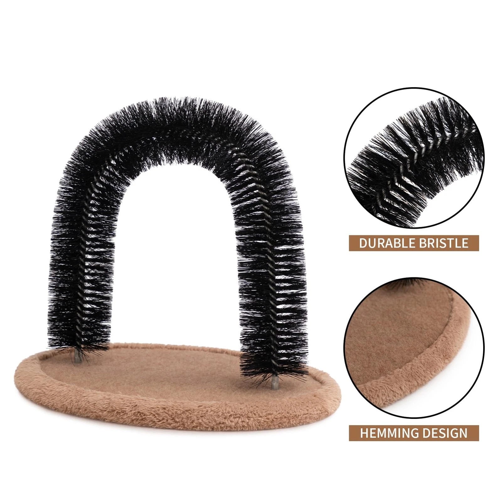 Self Grooming Massager and Scratcher Toy - Cat Arch Brush for Back Grooming, ...
