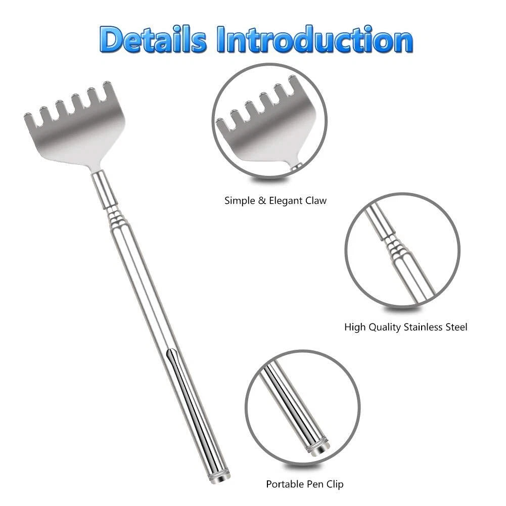 Extendable Back Scratcher for Men 3 Pk Portable Telescopic Metal Back Scratchers