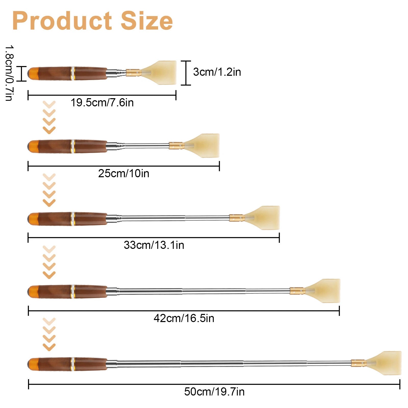 Extendable Back Scratcher, Relieve Itching Tool, Acupoint Massager for Men Women