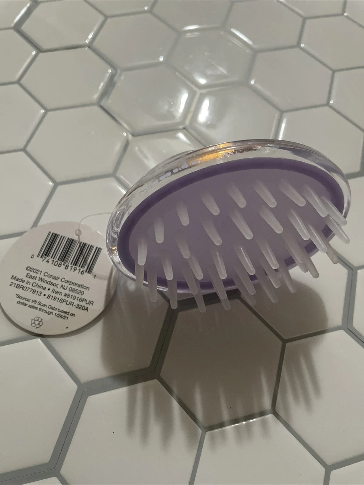 Conair Shampoo Scalp Massage Hair Brush head scratcher Purple