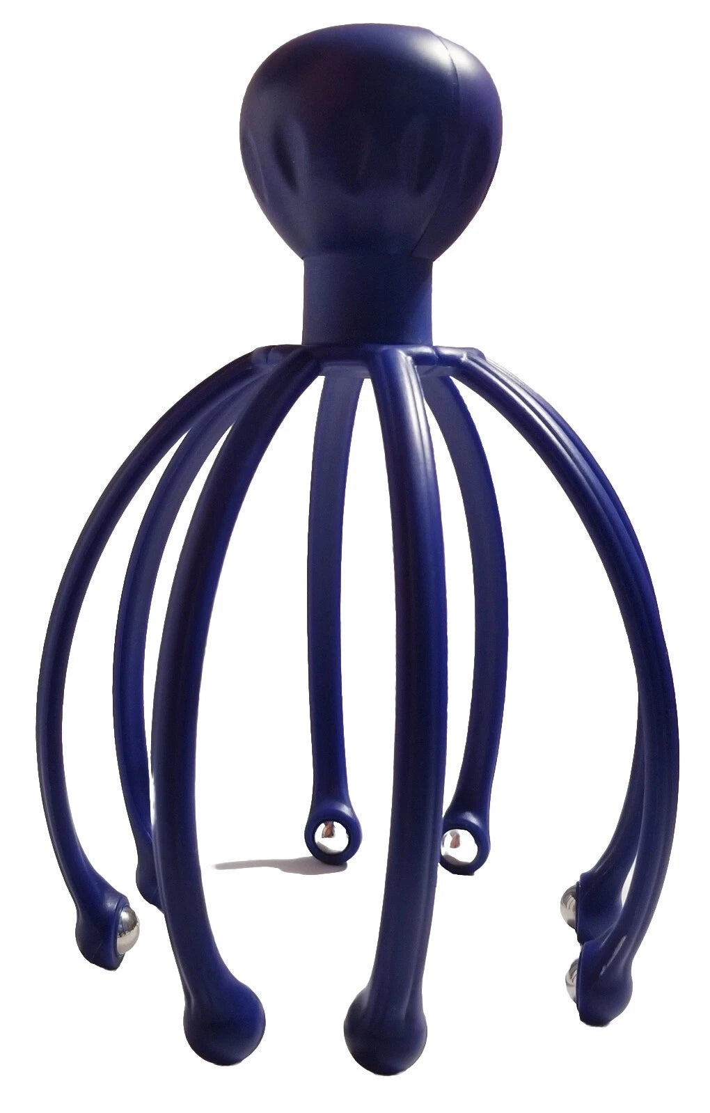 Head Massager Scalp Scratcher  With Rollers Blue - METAL BALL NEW!