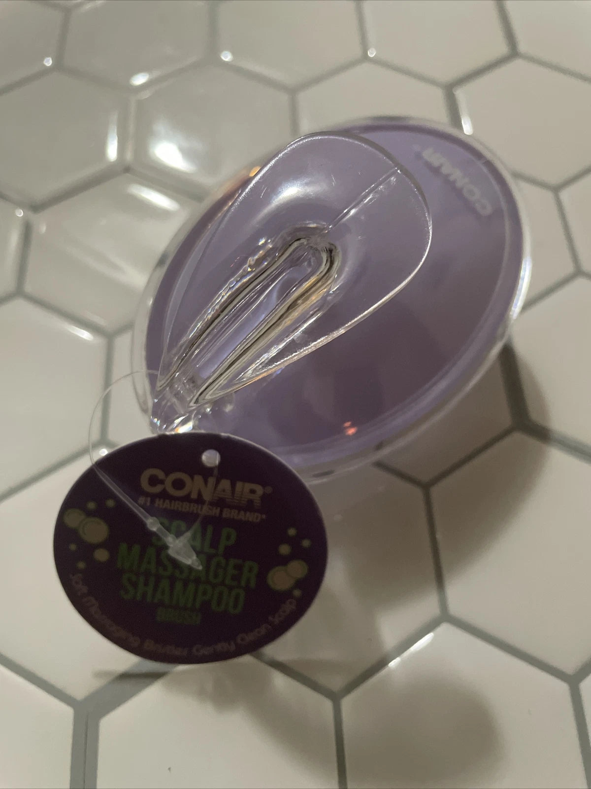 Conair Shampoo Scalp Massage Hair Brush head scratcher Purple