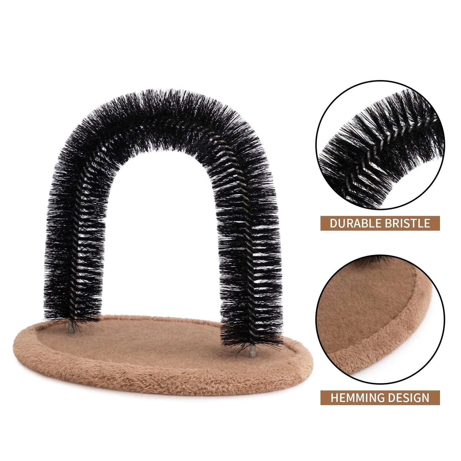 Self Grooming Massager and Scratcher Toy - Cat Arch Brush for Back Grooming H...