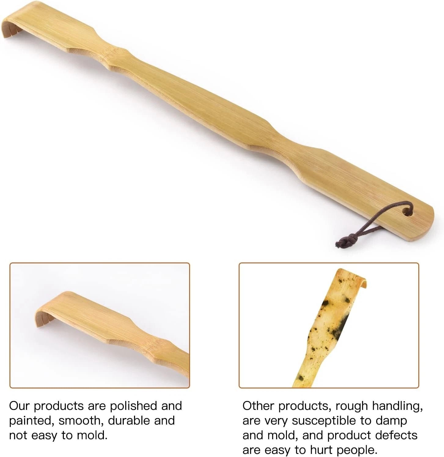 Omszte Bamboo Back Scratcher,100% Natural Bamboo Back Scratchers for Itching ...