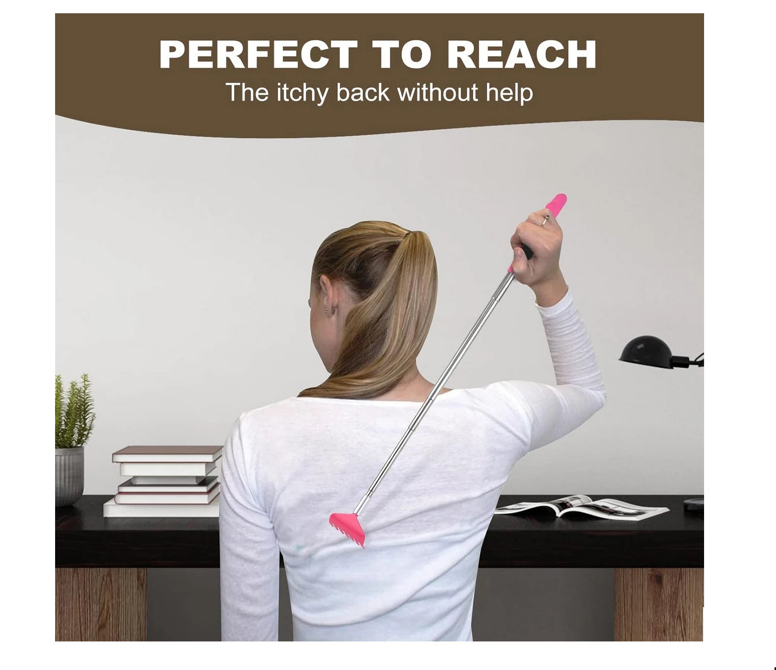 3 Pack Extendable Back Scratcher, Stainless Steel Portable Telescoping Back