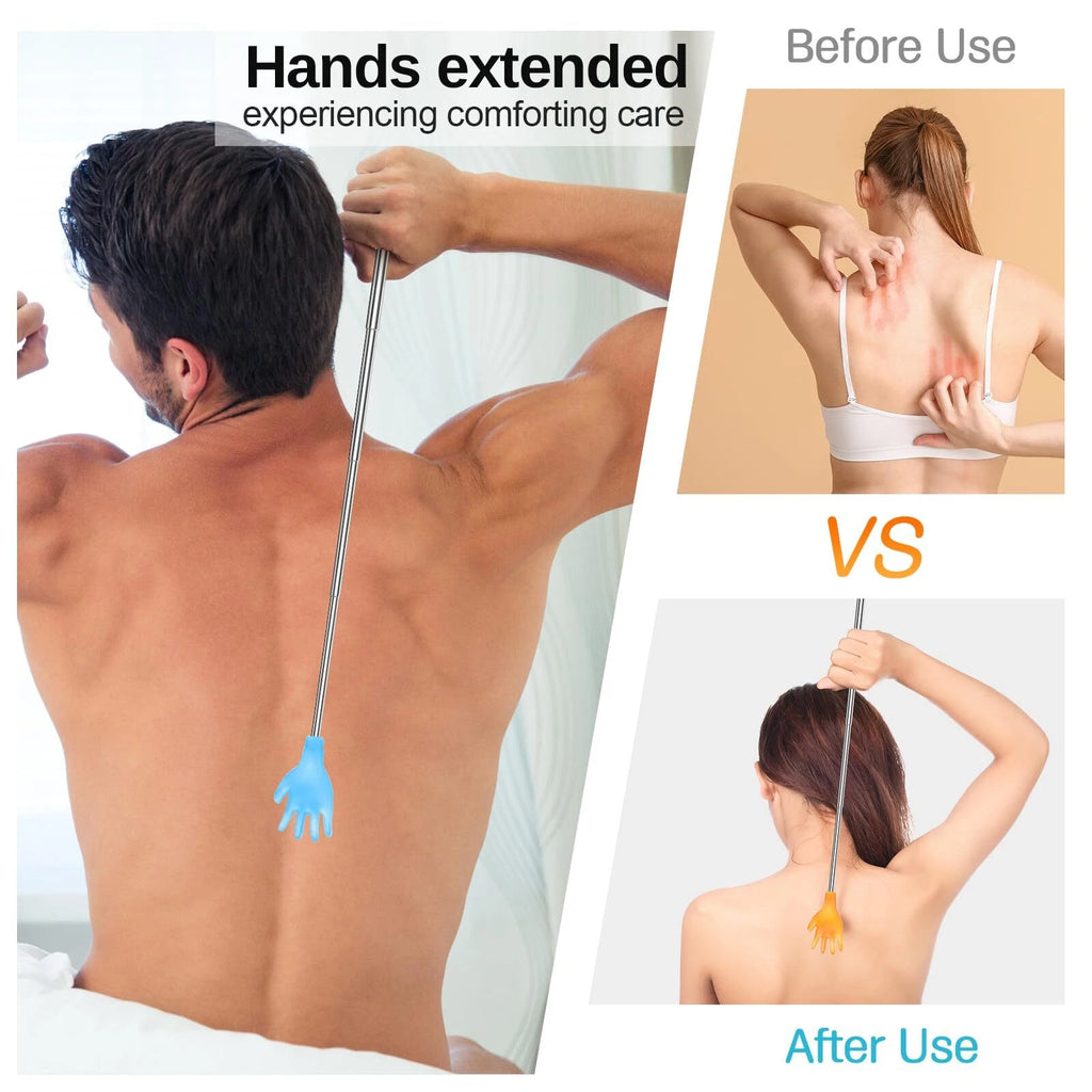 100 Pcs Extendable Back Scratcher Bulk Hand Shaped Retractable Scratcher Tele...