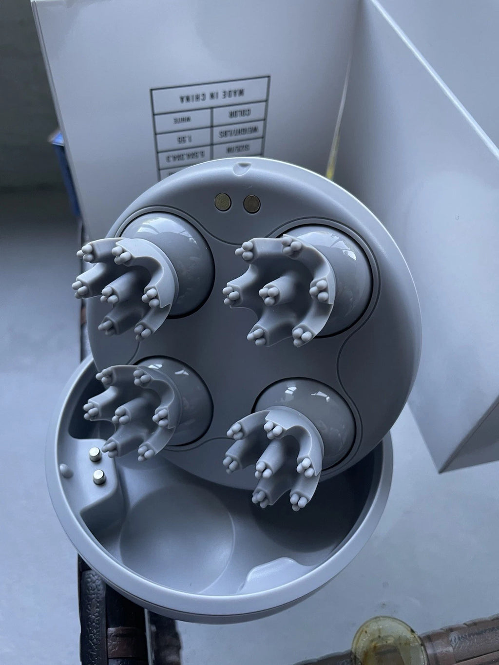 LATME Scalp Massager with 4 Replacement Massage Heads Portable Head Scratcher...