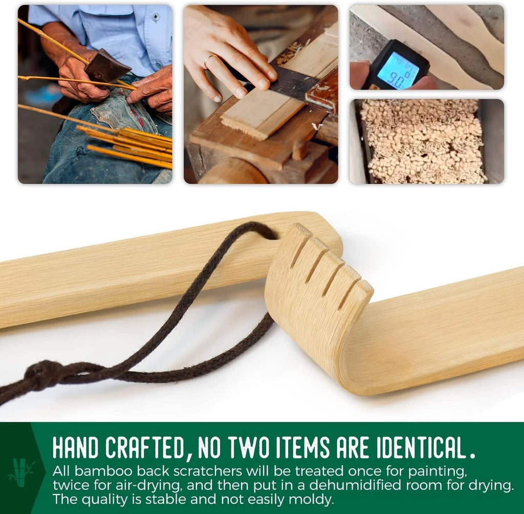 Natural Bamboo Back Scratcher Set - Thoughtful Gift for Instant Itch Relief