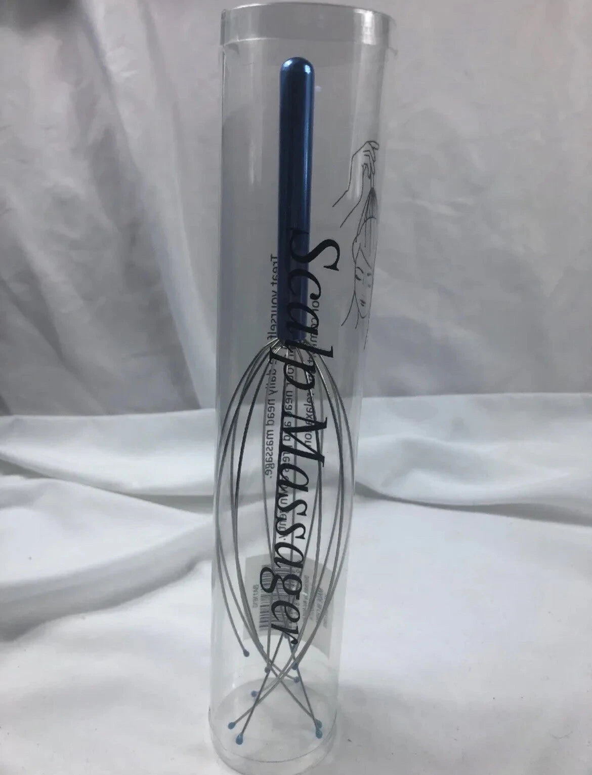 Head & Scalp Massager - New Metallic Blue Head Scratcher Relaxer Massager