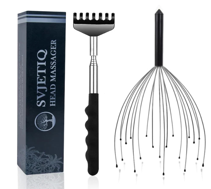 Head Massager Back Scratcher, 20 Fingers Head Scratcher Scalp Massager