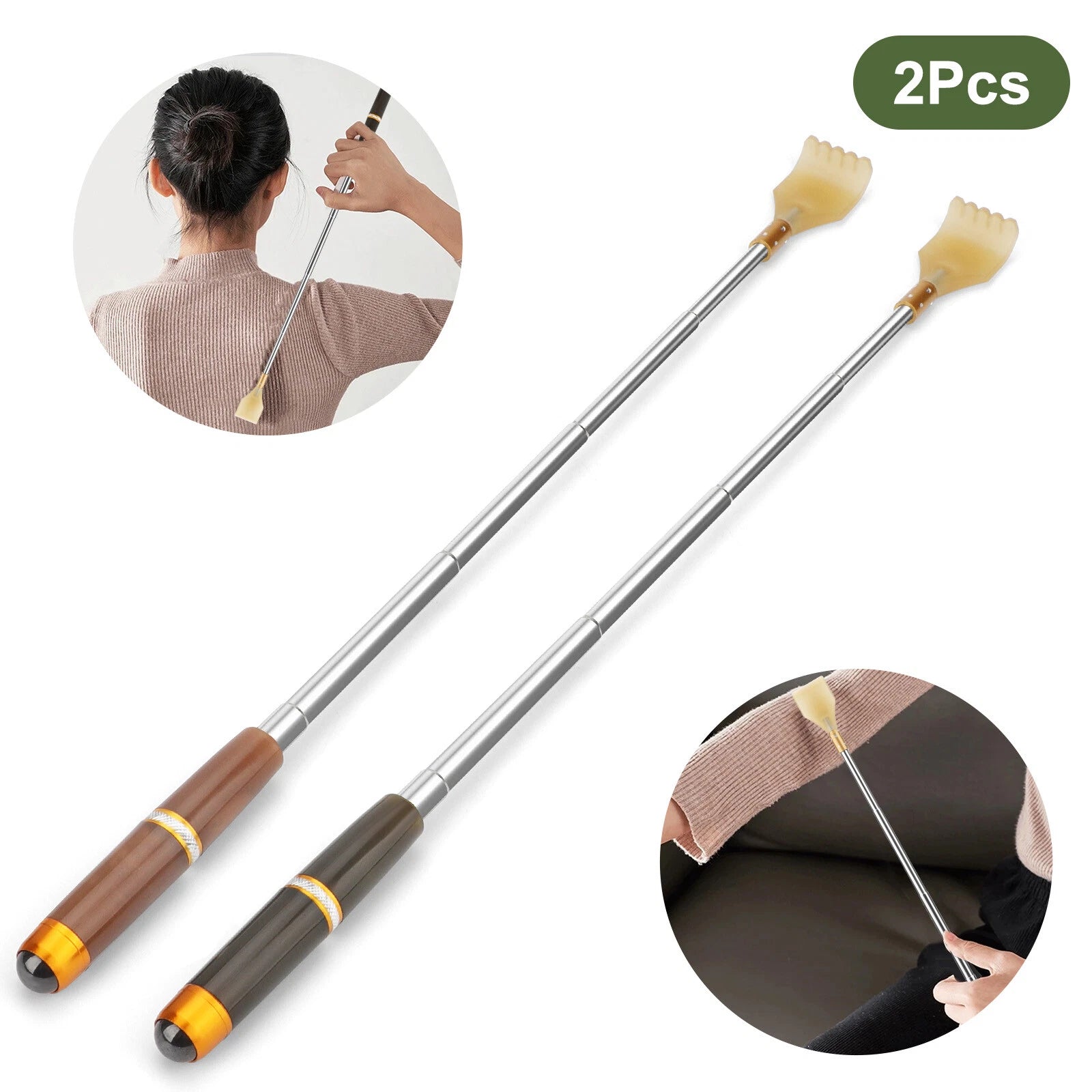 Extendable Back Scratcher, Relieve Itching Tool, Acupoint Massager for Men Women