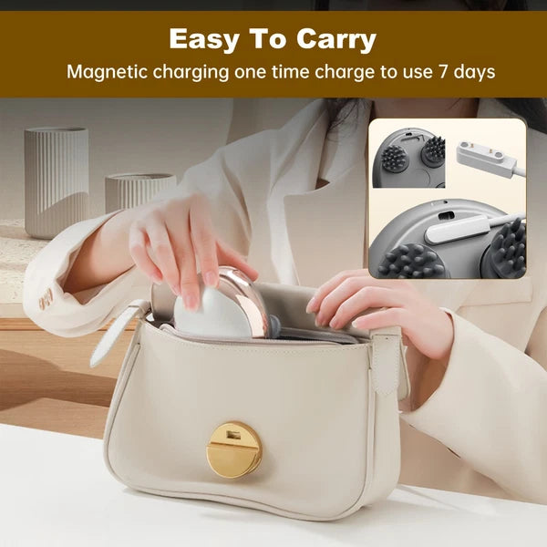 Electric Head Massager Scalp Waterproof 4 Heads 96 Nodes for Hair Stress Relax