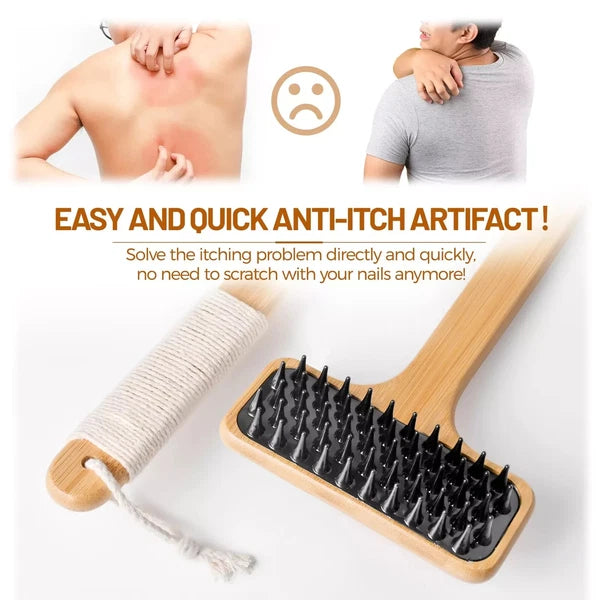 NURENDER 22'' Bamboo Back Scratcher with Extra Long Handle 2 in 1 Back Massag...