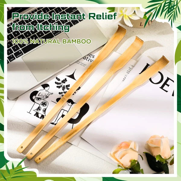 Yinkin 24 Pieces Bamboo Back Scratcher Bulk Long Manual Back Massager Traditi...