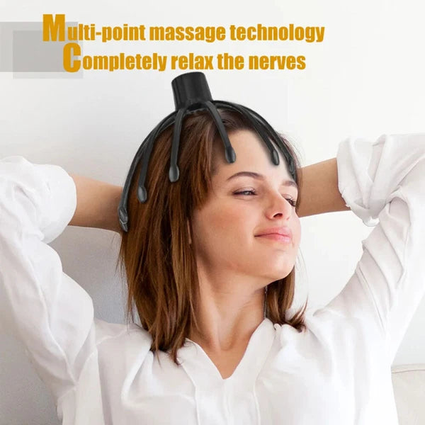 Electric Octopus Claw Scalp Massager Cordless Head Scratcher for Stress Relax