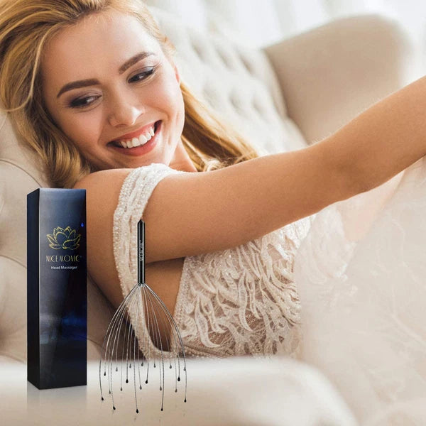 2 Pack Head Massager 20 Fingers Scalp Scratcher Stress Relief Hair Growth Gifts