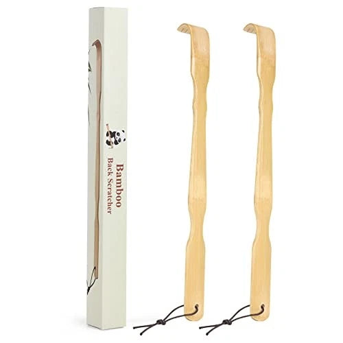 Wooden Bamboo Back Scratcher, 17 Inch Long Handle Back Scratchers for 2 Pack