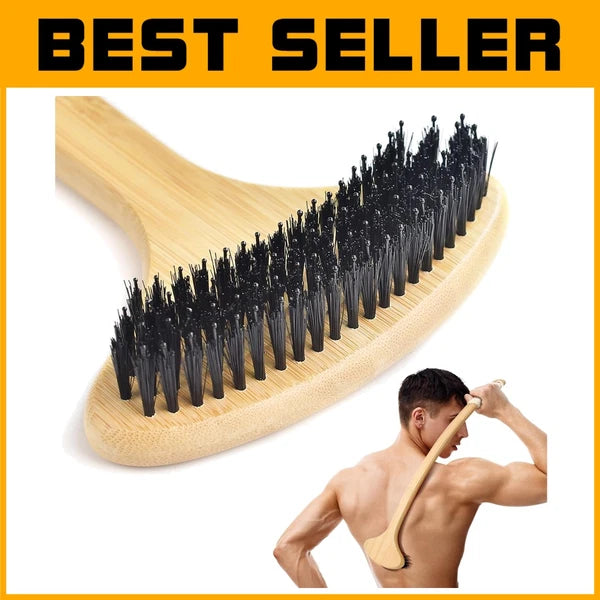 22-Inch Bamboo Back Scratcher with 2-in-1 Massaging Head for Ultimate Relief