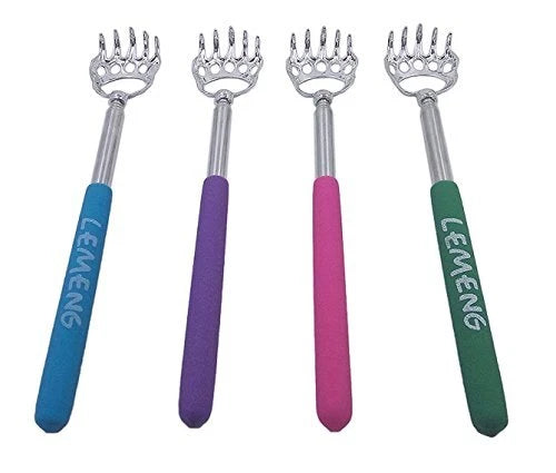4Pack Extendable Bear Claw Telescoping Back Scratcher Metal Retractable Massager